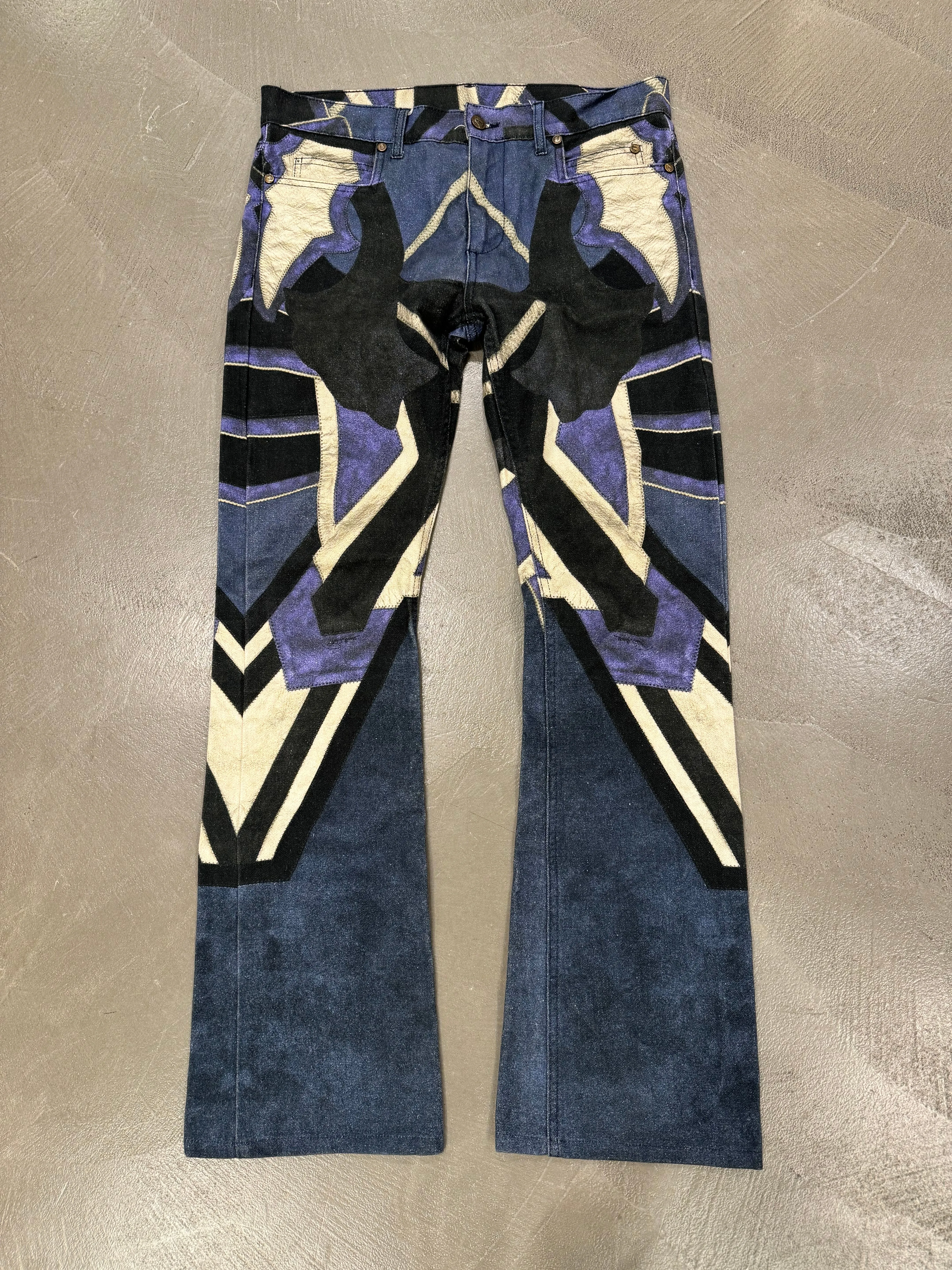 2000s Roberto Cavalli mainline geometrical jeans