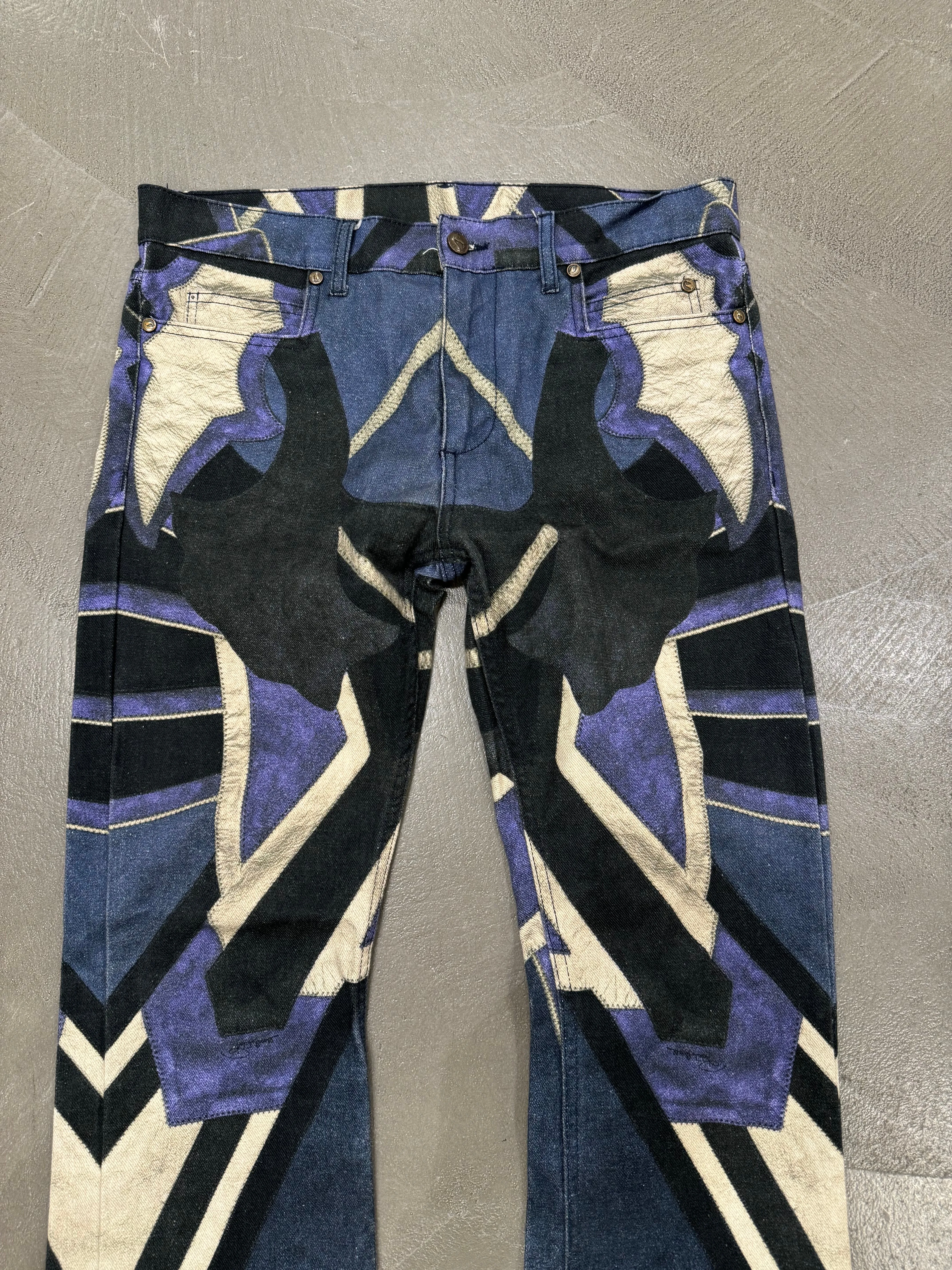 2000s Roberto Cavalli mainline geometrical jeans