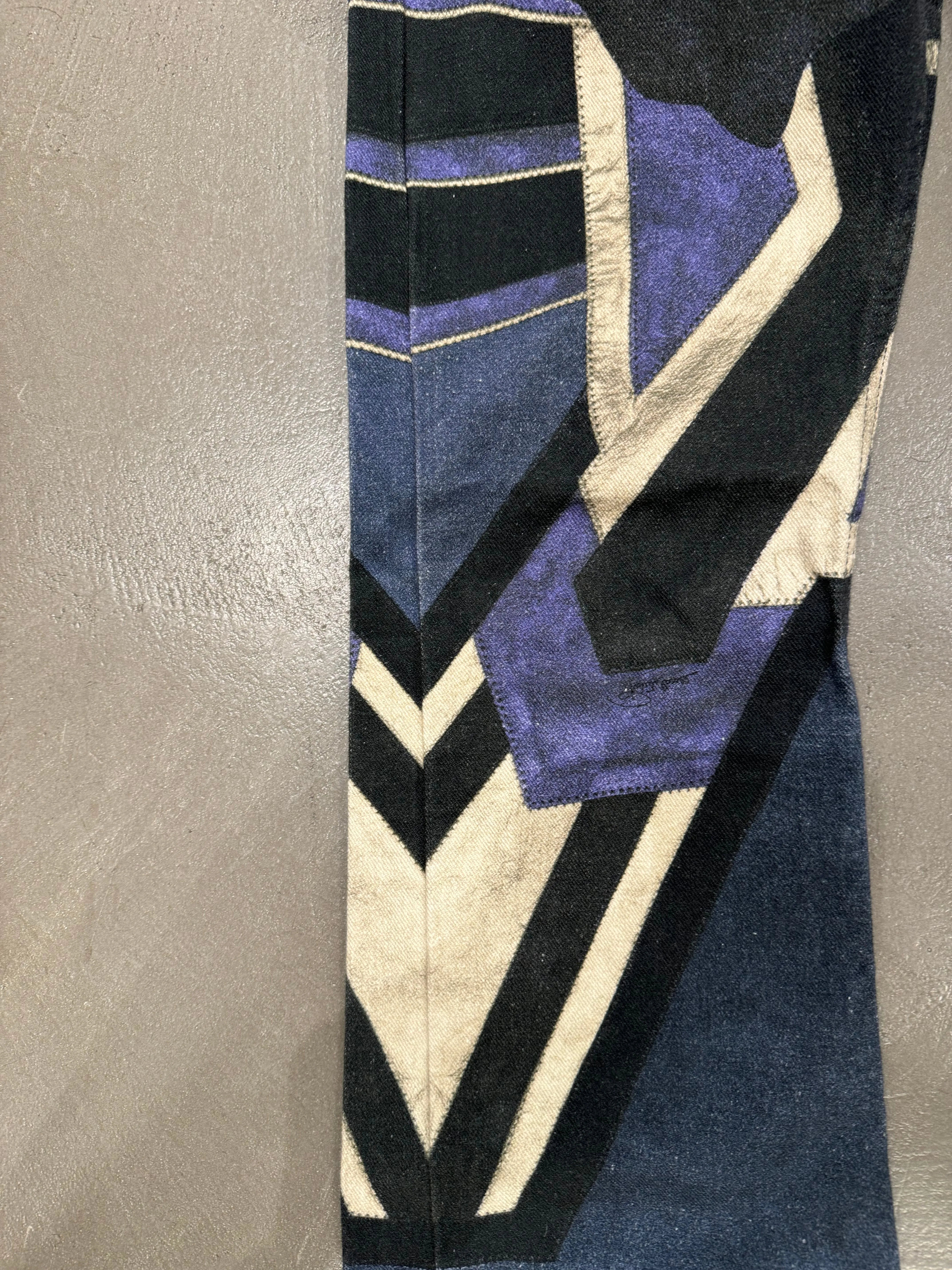 2000s Roberto Cavalli mainline geometrical jeans