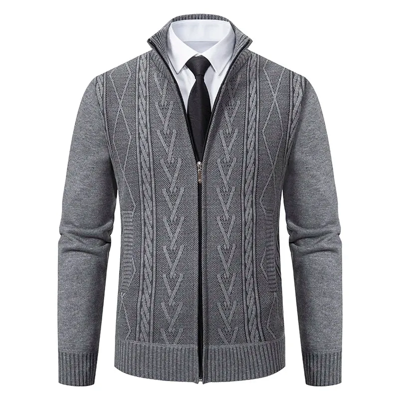 2023 Men's Cashmere Padded Knit Sweater Coat