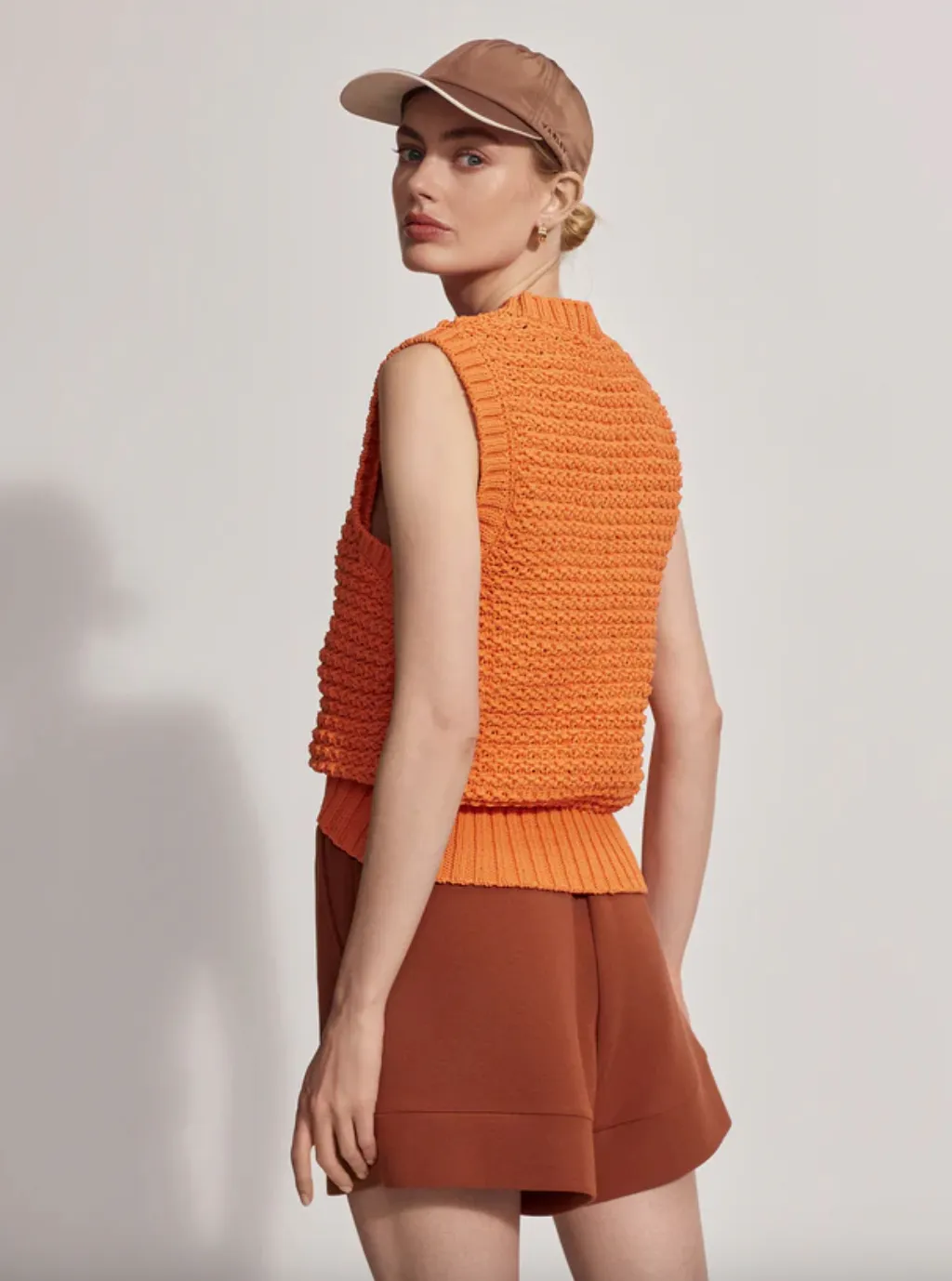 Adie Knit Vest-Coral