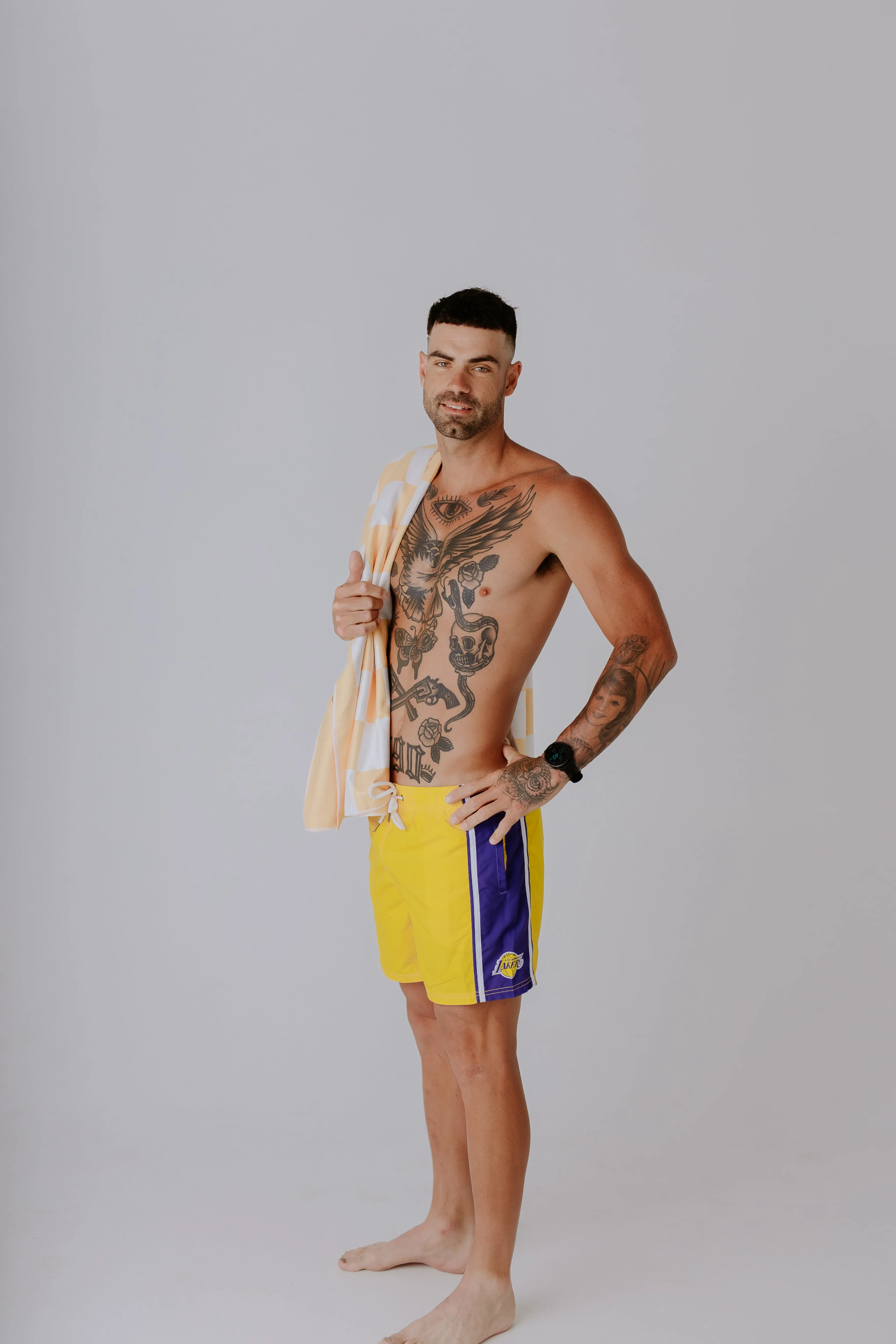 Adult Los Angeles Lakers Board Shorts