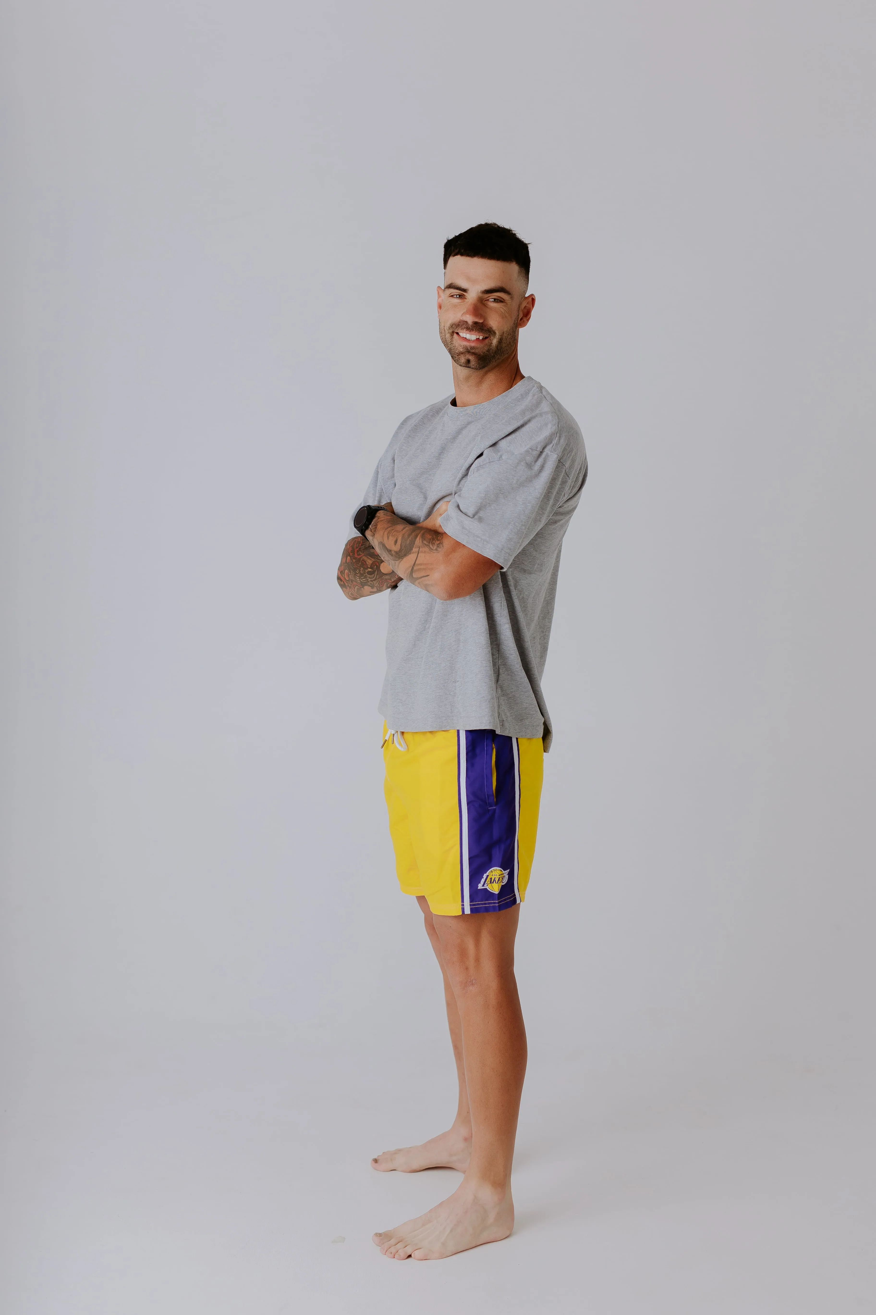 Adult Los Angeles Lakers Board Shorts