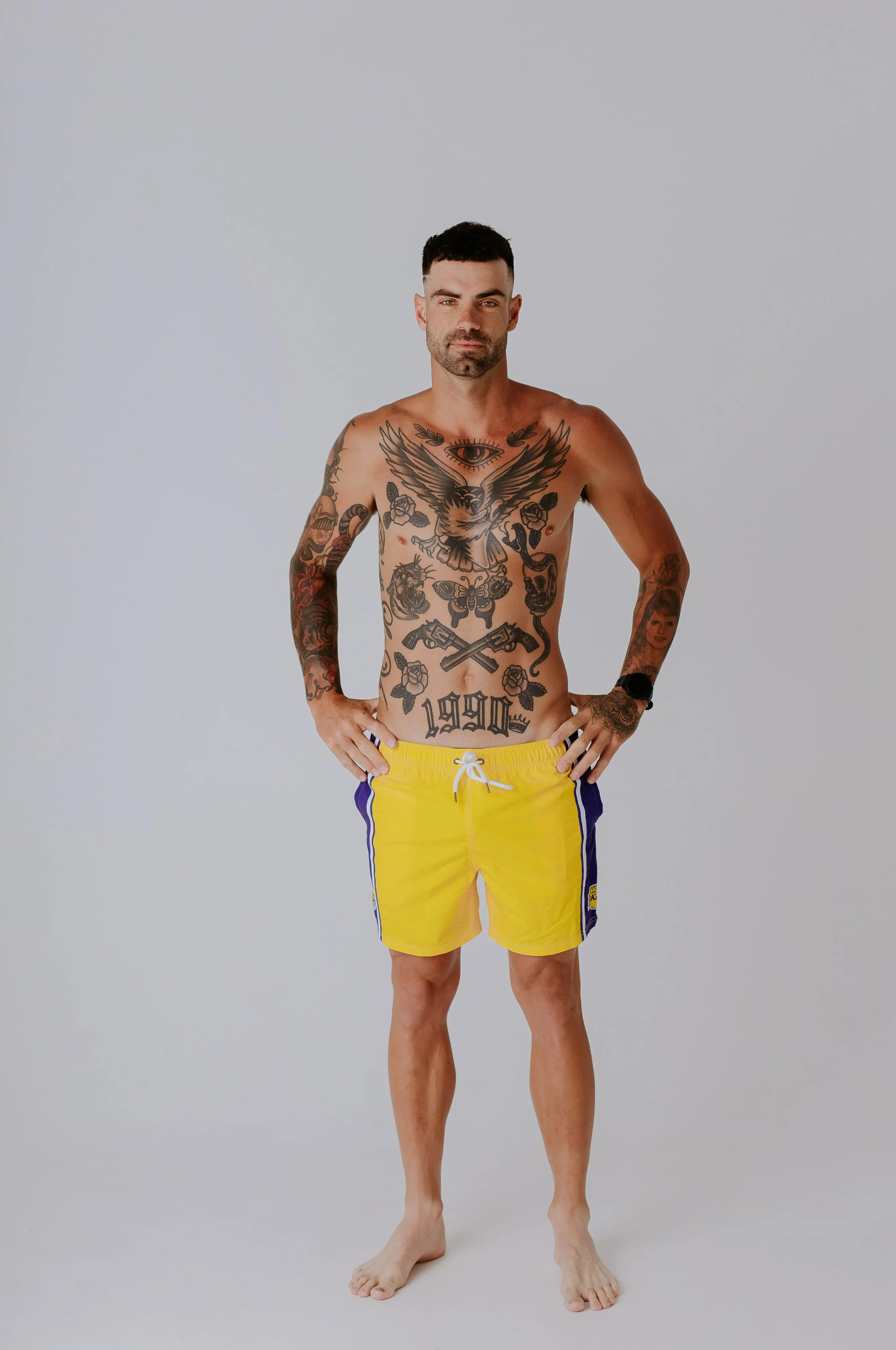 Adult Los Angeles Lakers Board Shorts