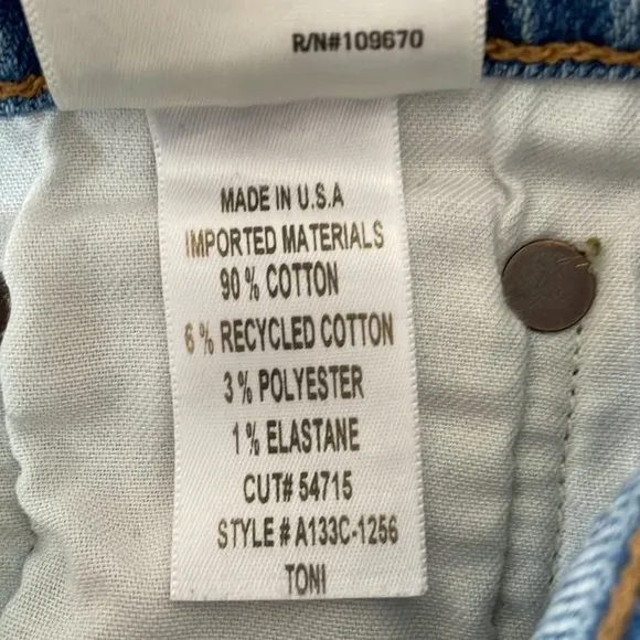 Agolde Toni ripped knee straight jeans