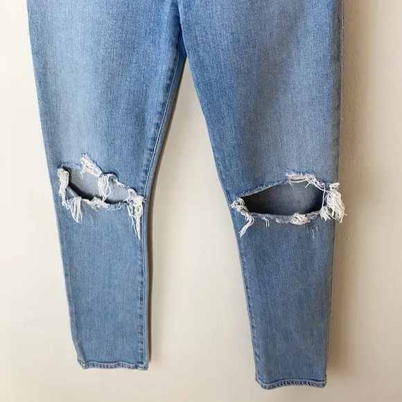 Agolde Toni ripped knee straight jeans