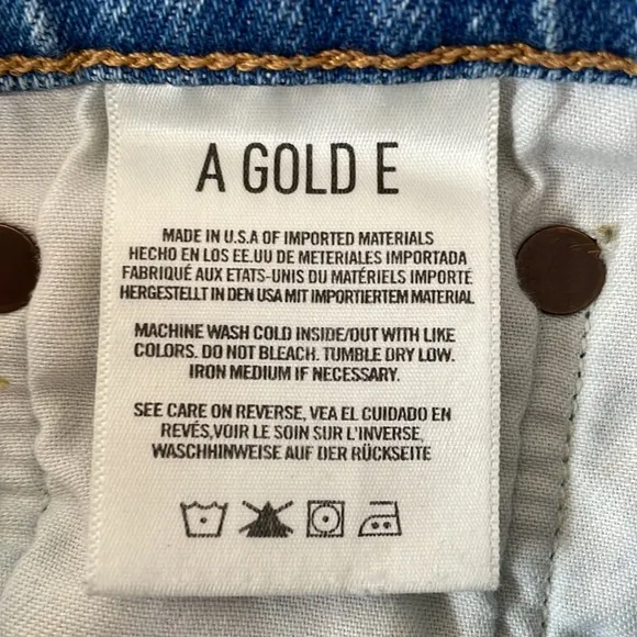 Agolde Toni ripped knee straight jeans