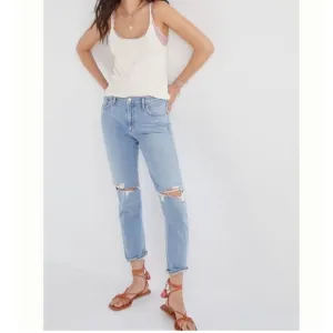 Agolde Toni ripped knee straight jeans