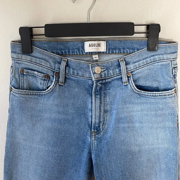 Agolde Toni ripped knee straight jeans