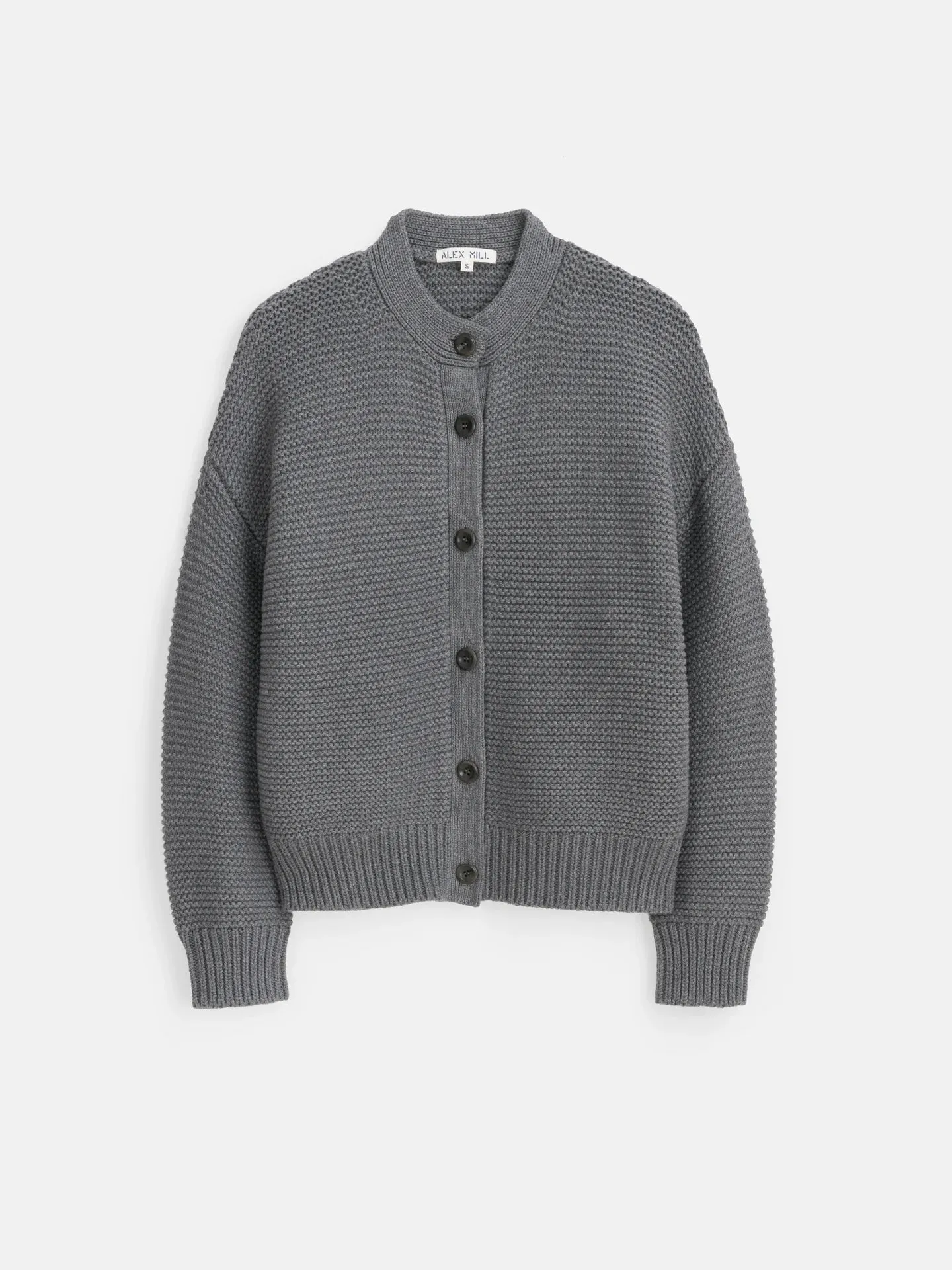 Alex Mill - Heather Grey Nico Cardigan in Heathered Cotton