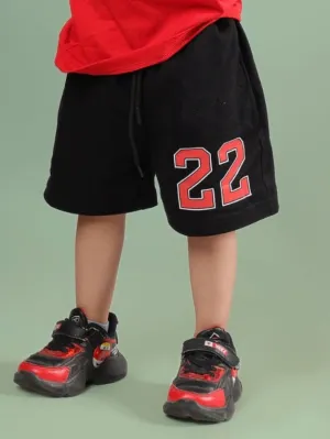 AMIGA SHORTS FOR BOYS & GIRLS (BLACK RED)