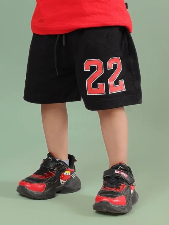 AMIGA SHORTS FOR BOYS & GIRLS (BLACK RED)