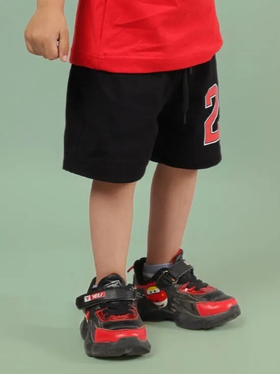 AMIGA SHORTS FOR BOYS & GIRLS (BLACK RED)