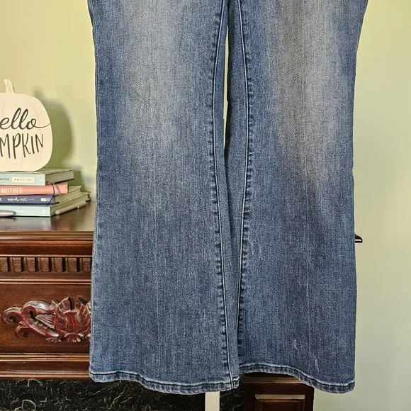 Anthropology Pilcro High Rise Trouser Bootcut Wide Leg Jeans Size 32