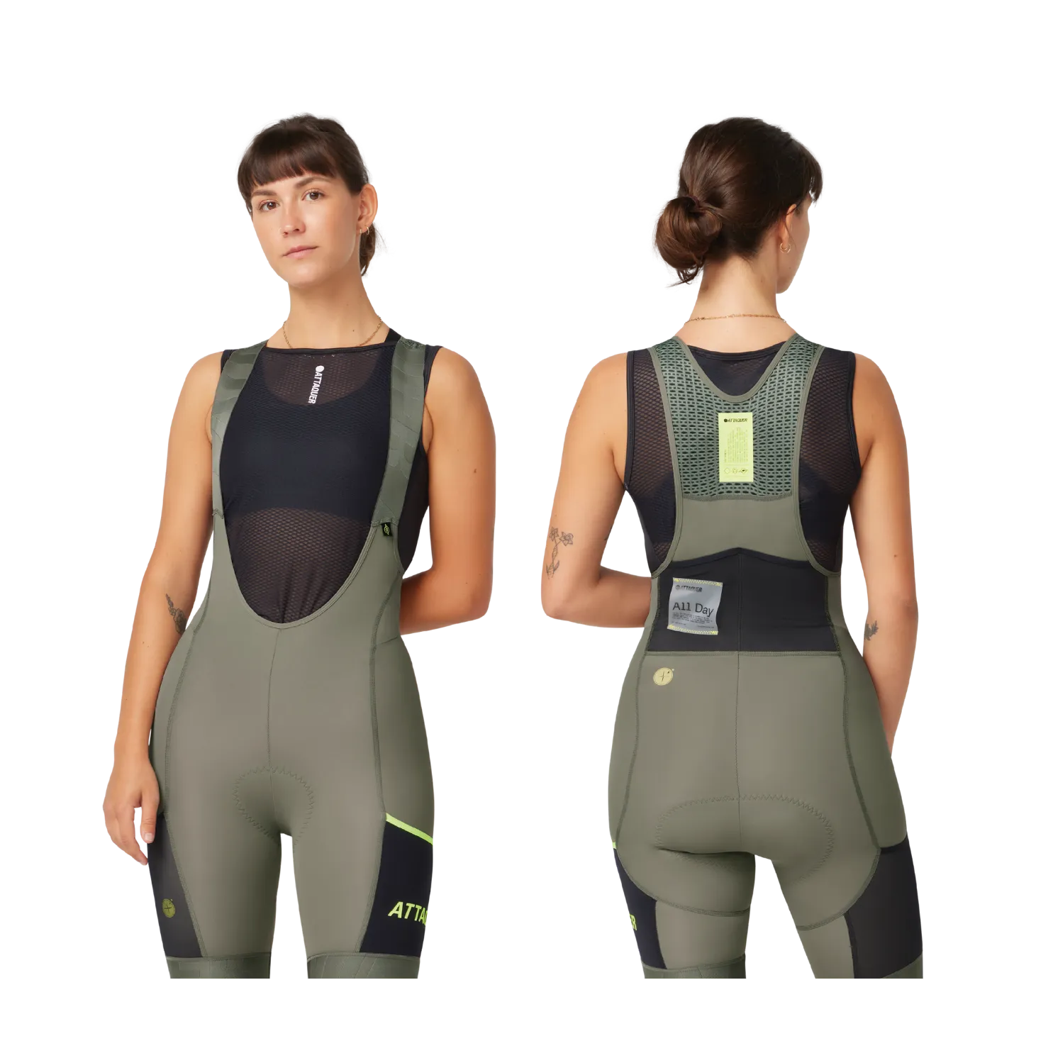 Attaquer Womens All Day Cargo Bib - Grey Smoke
