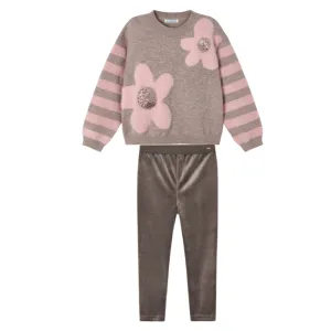 AW Mayoral Girls Flower Jumper & Leggings