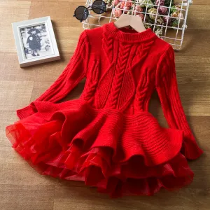 Baby Girls Knitted Sweater Outfits