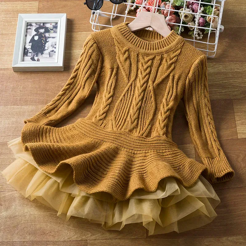 Baby Girls Knitted Sweater Outfits