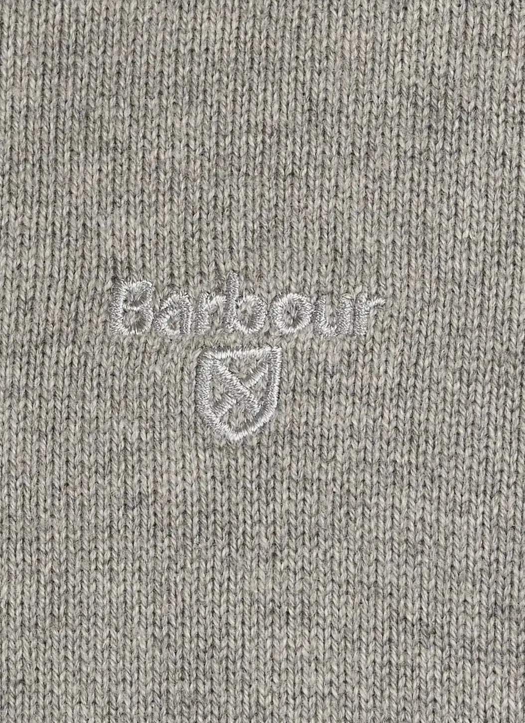 Barbour Mens Cotton Half Zip Sweater Grey Marl
