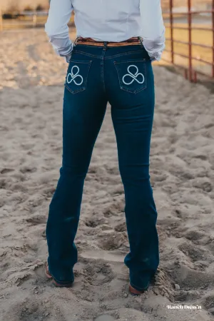 Barrel Pocket Bootcut Denim Jeans (various lengths)