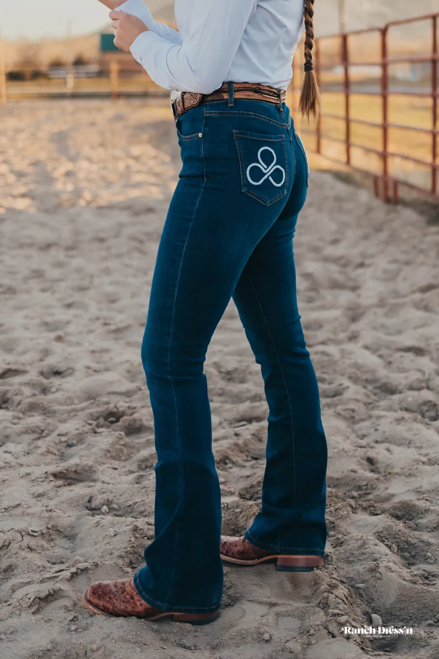 Barrel Pocket Bootcut Denim Jeans (various lengths)