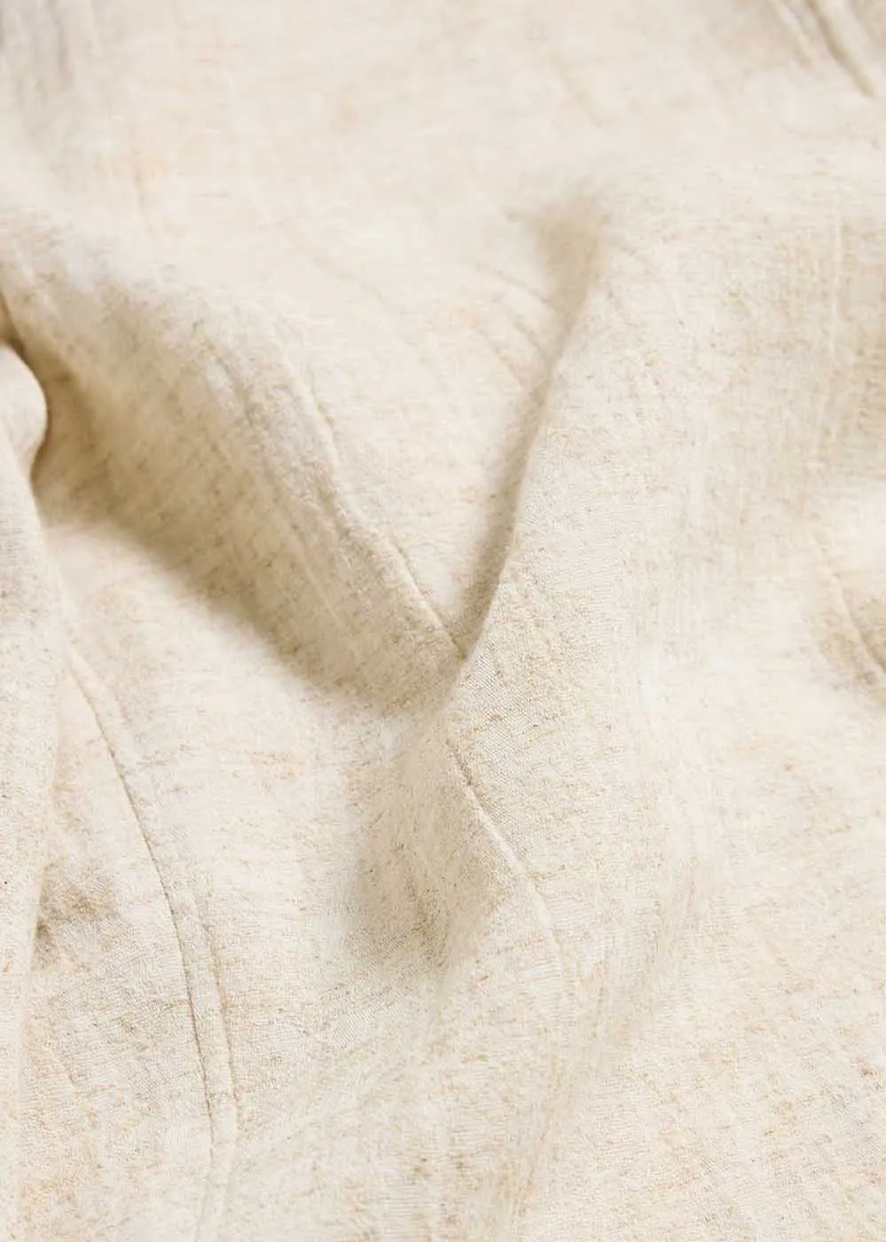 Beige Linen Casual Pant