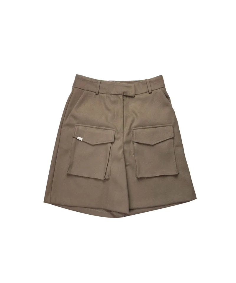 BENECIA 12 Brushed Pocket Shorts 11/8 - Beige