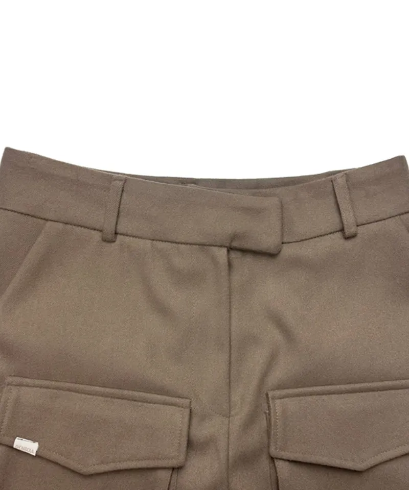 BENECIA 12 Brushed Pocket Shorts 11/8 - Beige