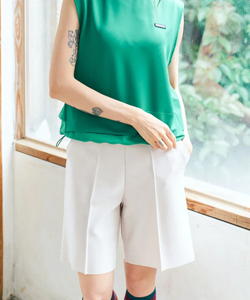 BENECIA 12 Pintuck Part 5 Shorts - Ivory