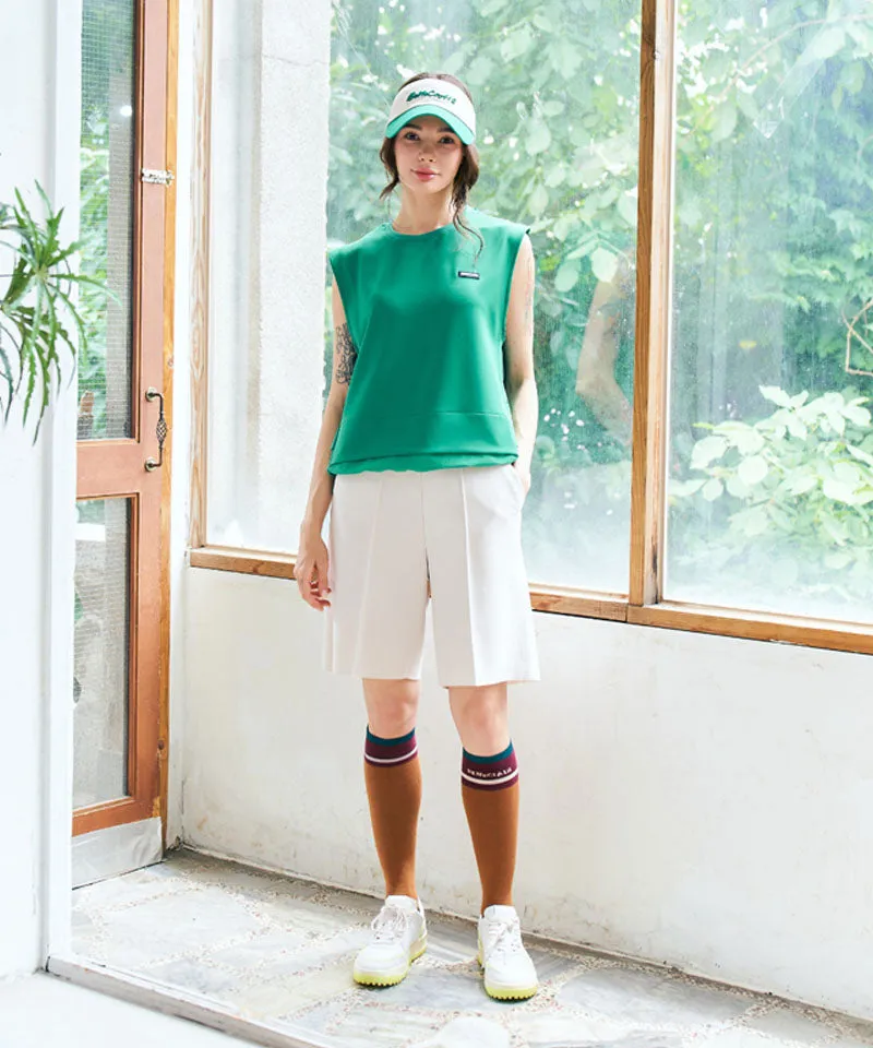 BENECIA 12 Pintuck Part 5 Shorts - Ivory