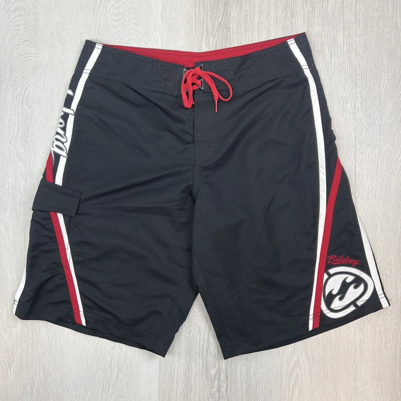 Billabong Mens Black Y2K Long Board Shorts Size 36