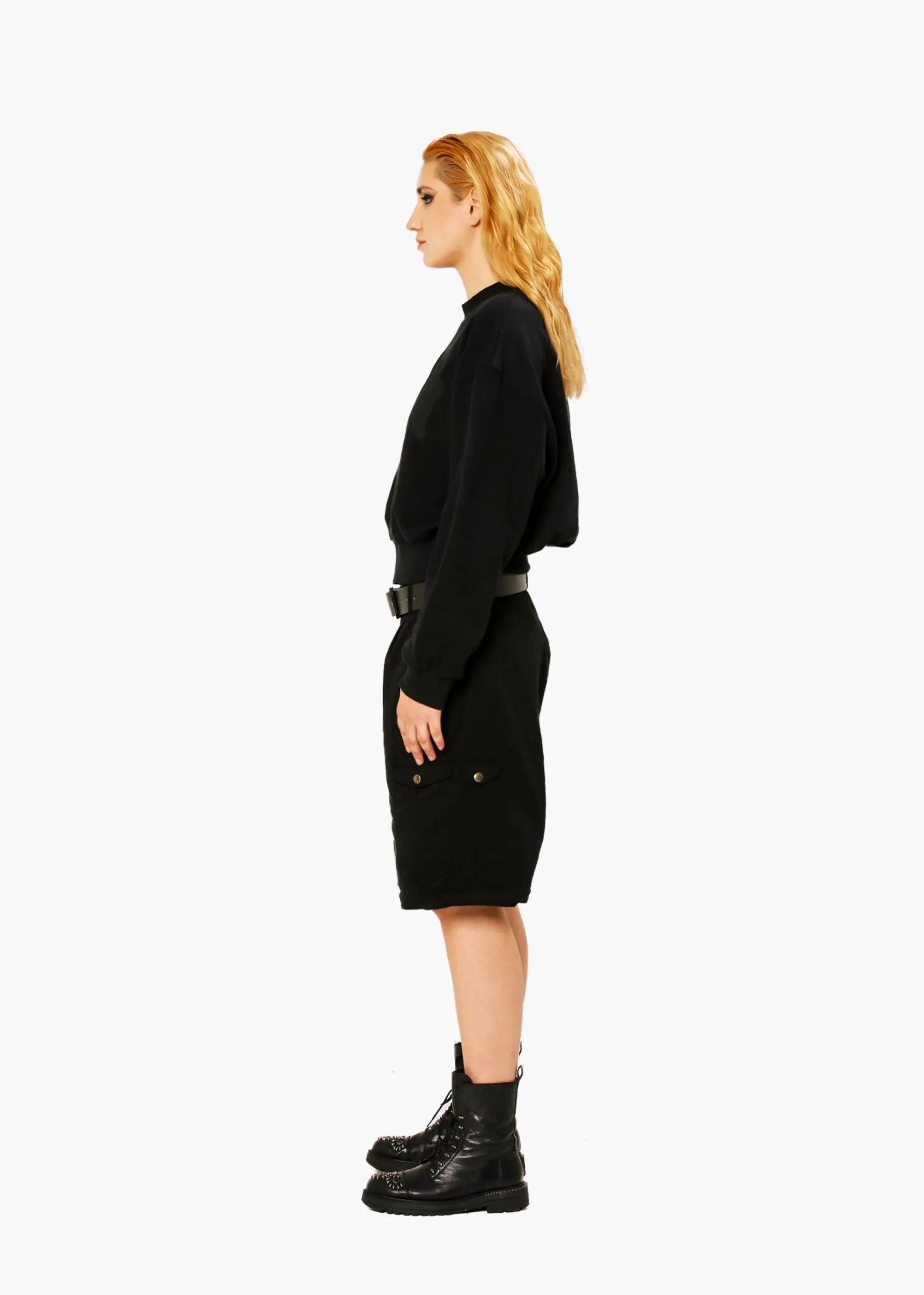 Black cargo trousers/shorts