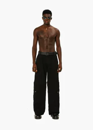 Black cargo trousers/shorts