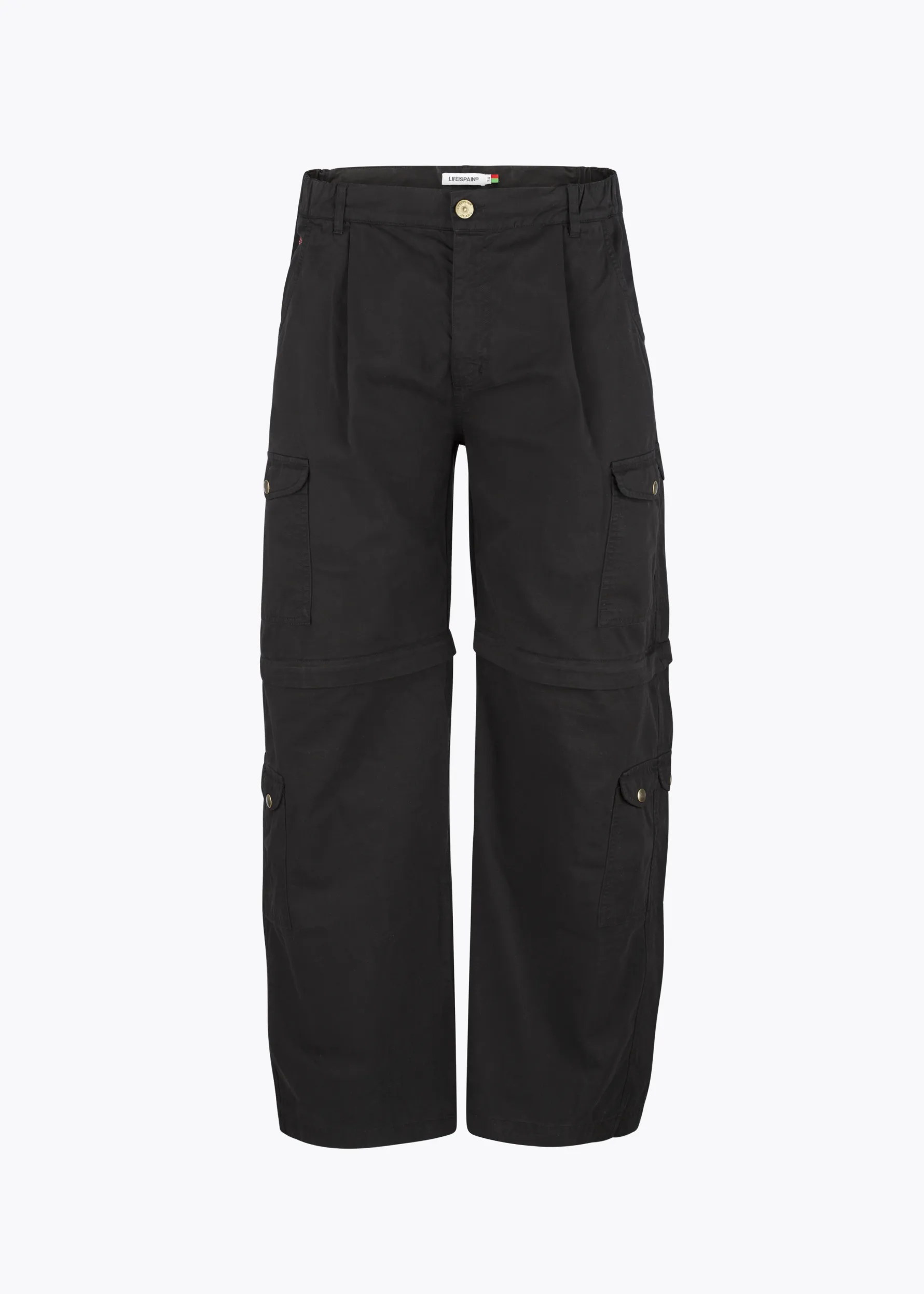 Black cargo trousers/shorts