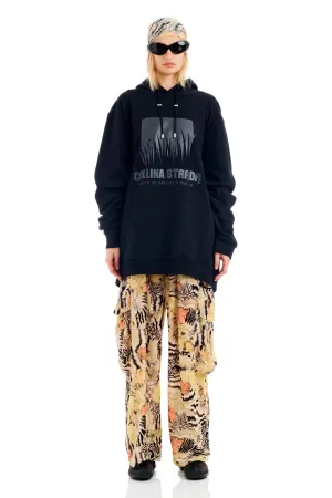 BLACK LANDSCAPE GRAPHIC HOODIE