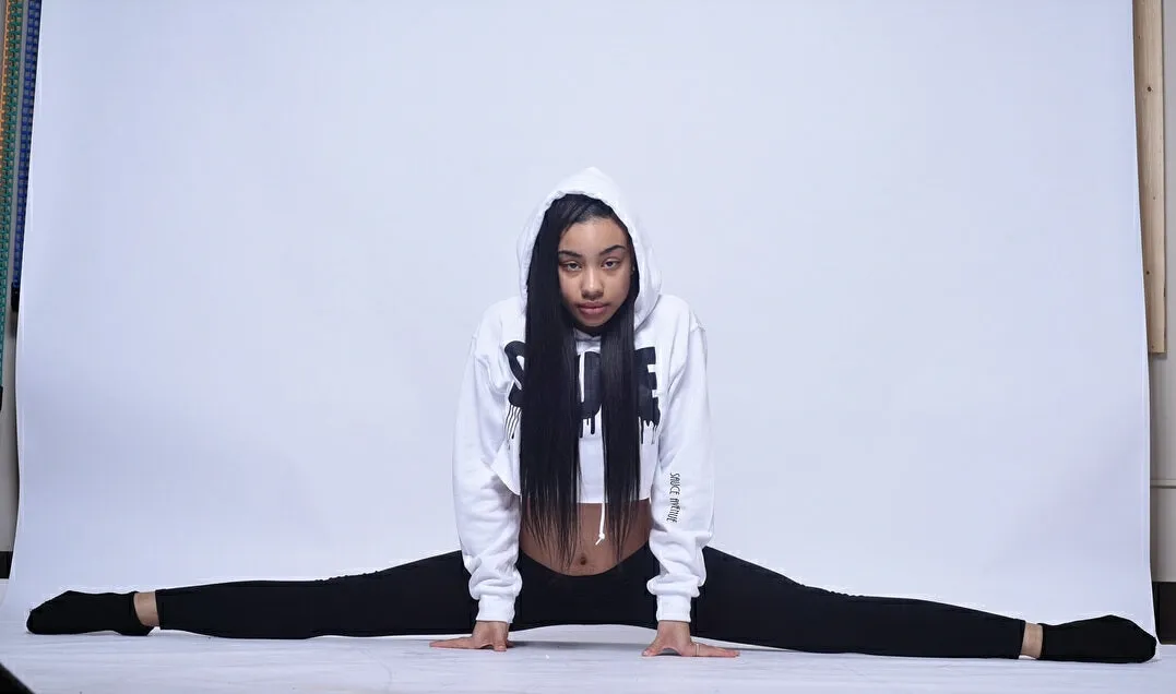 Black Sauce | White Crop Top Hoodie