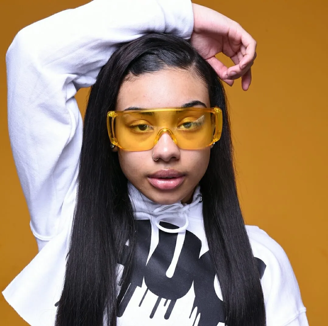 Black Sauce | White Crop Top Hoodie