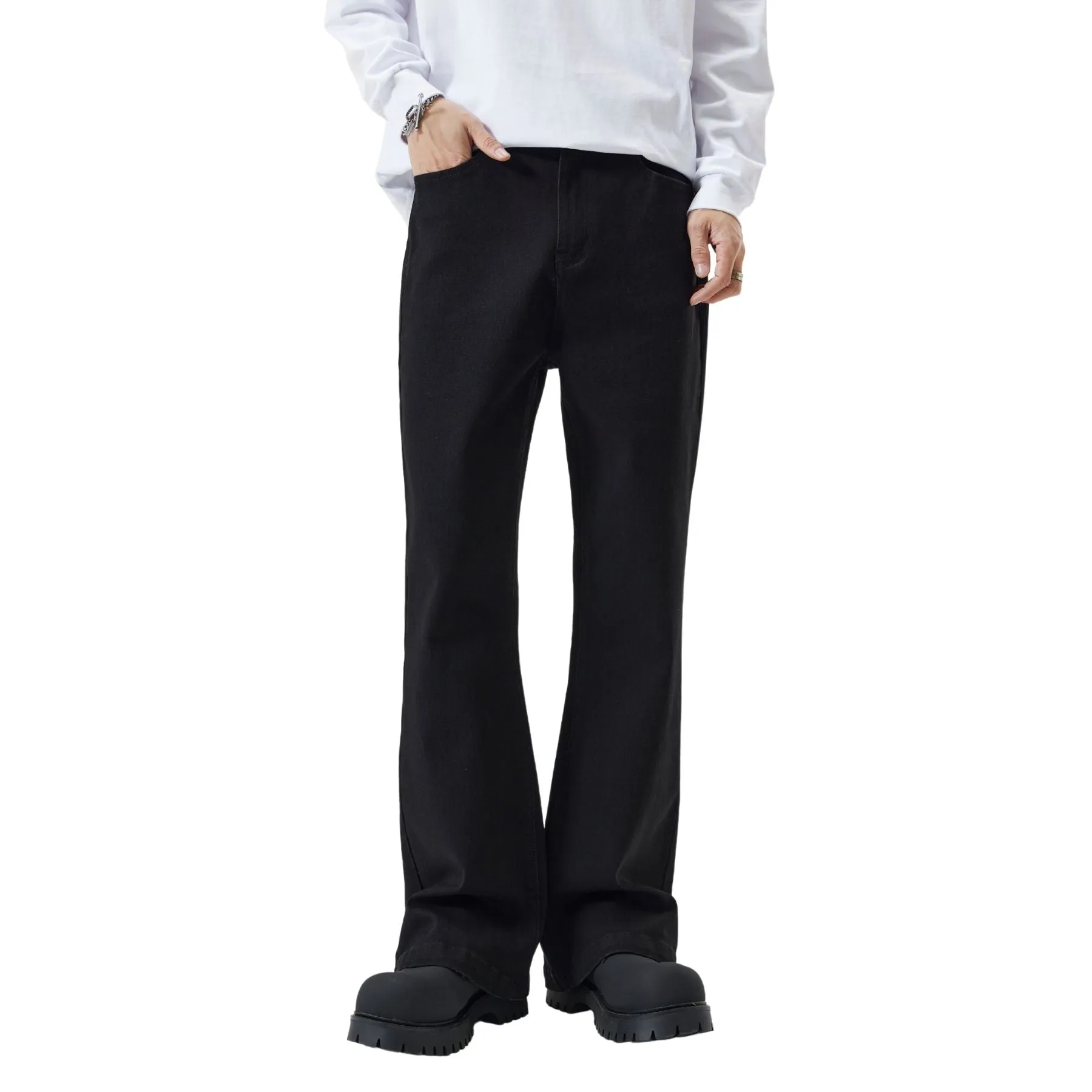 Black Stretch Bootcut Jeans