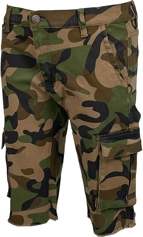 BT-BTS25322-Camo Cargo Shorts