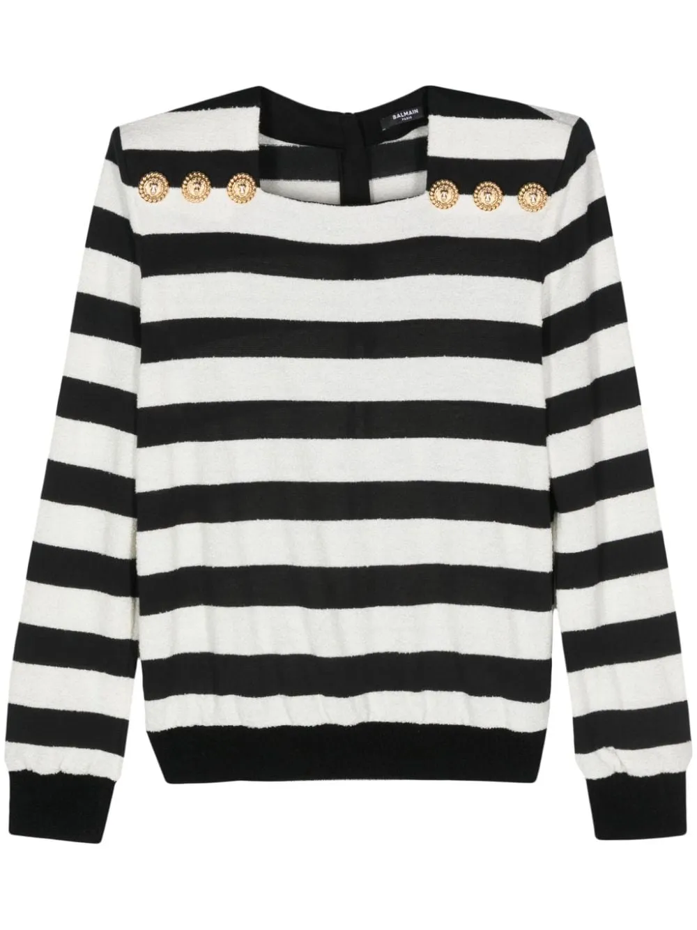 Buttoned striped top