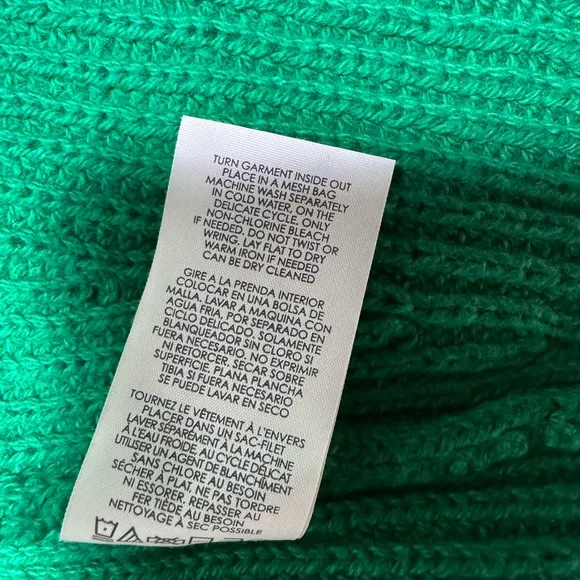 Cabi Women’s Emerald Kelly Green Lucky Cardigan Chunky Knit Button V-Neck Size S