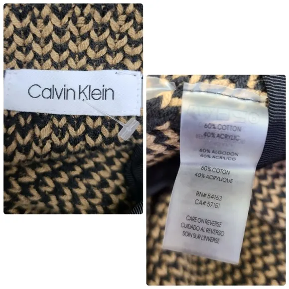 Calvin Klein Sweater Duster Cardigan Zebra Leopard