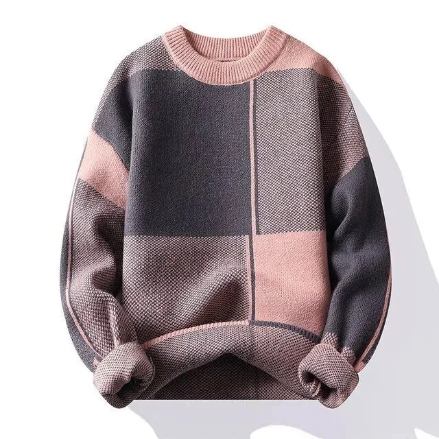 Caspar | Knitted Patterned Sweater