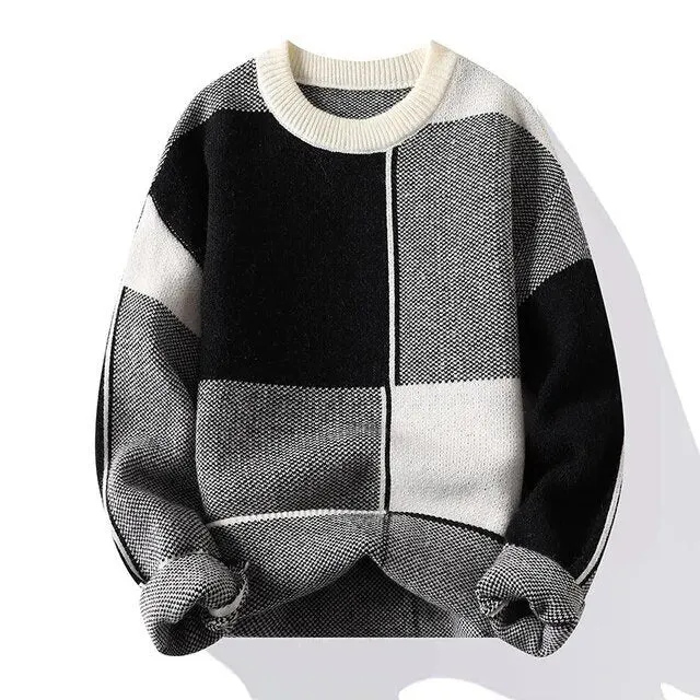 Caspar | Knitted Patterned Sweater