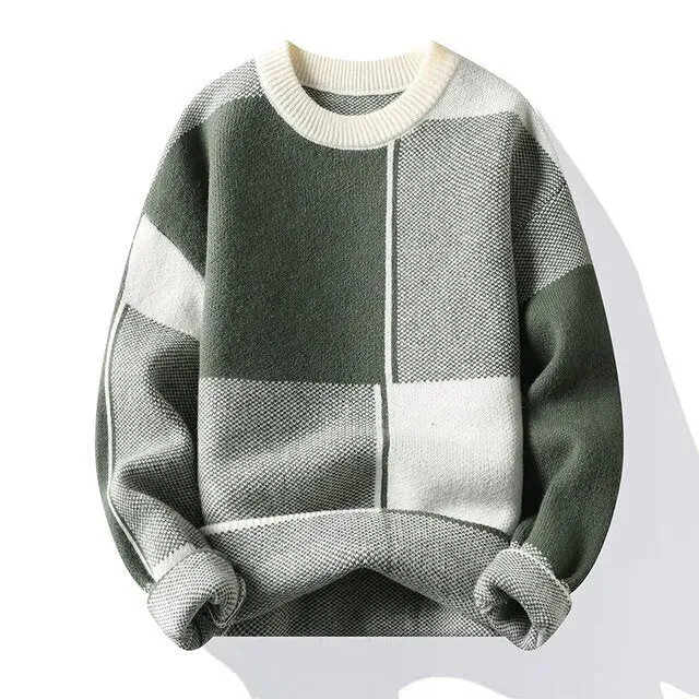 Caspar | Knitted Patterned Sweater