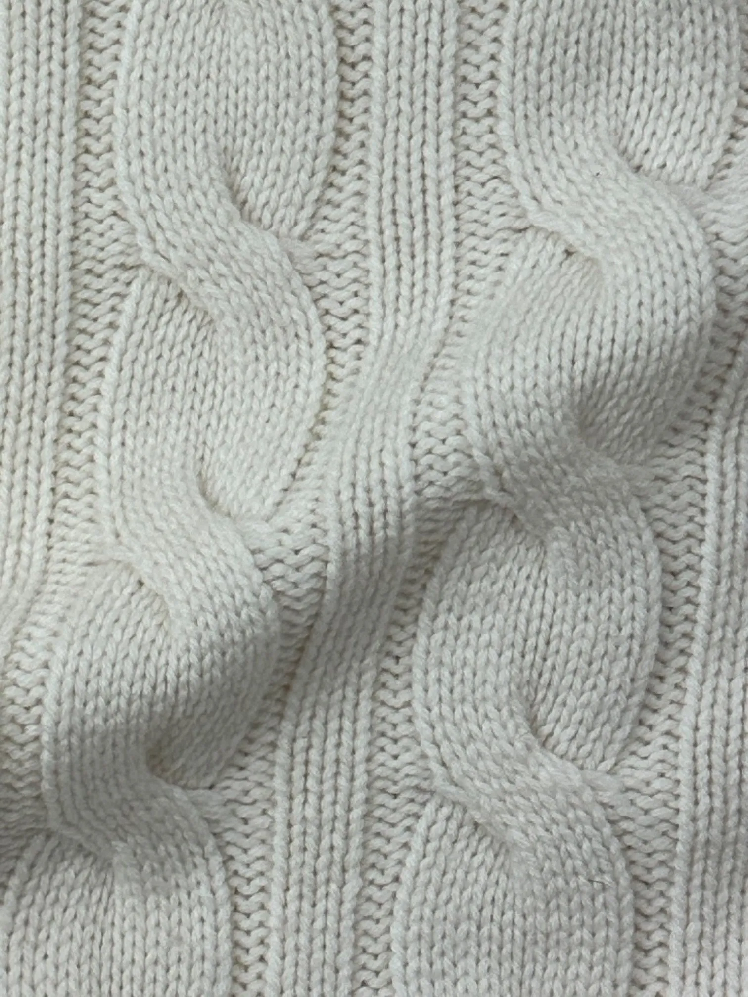 Cesare Attolini Offwhite Cashmere Cable Cardigan