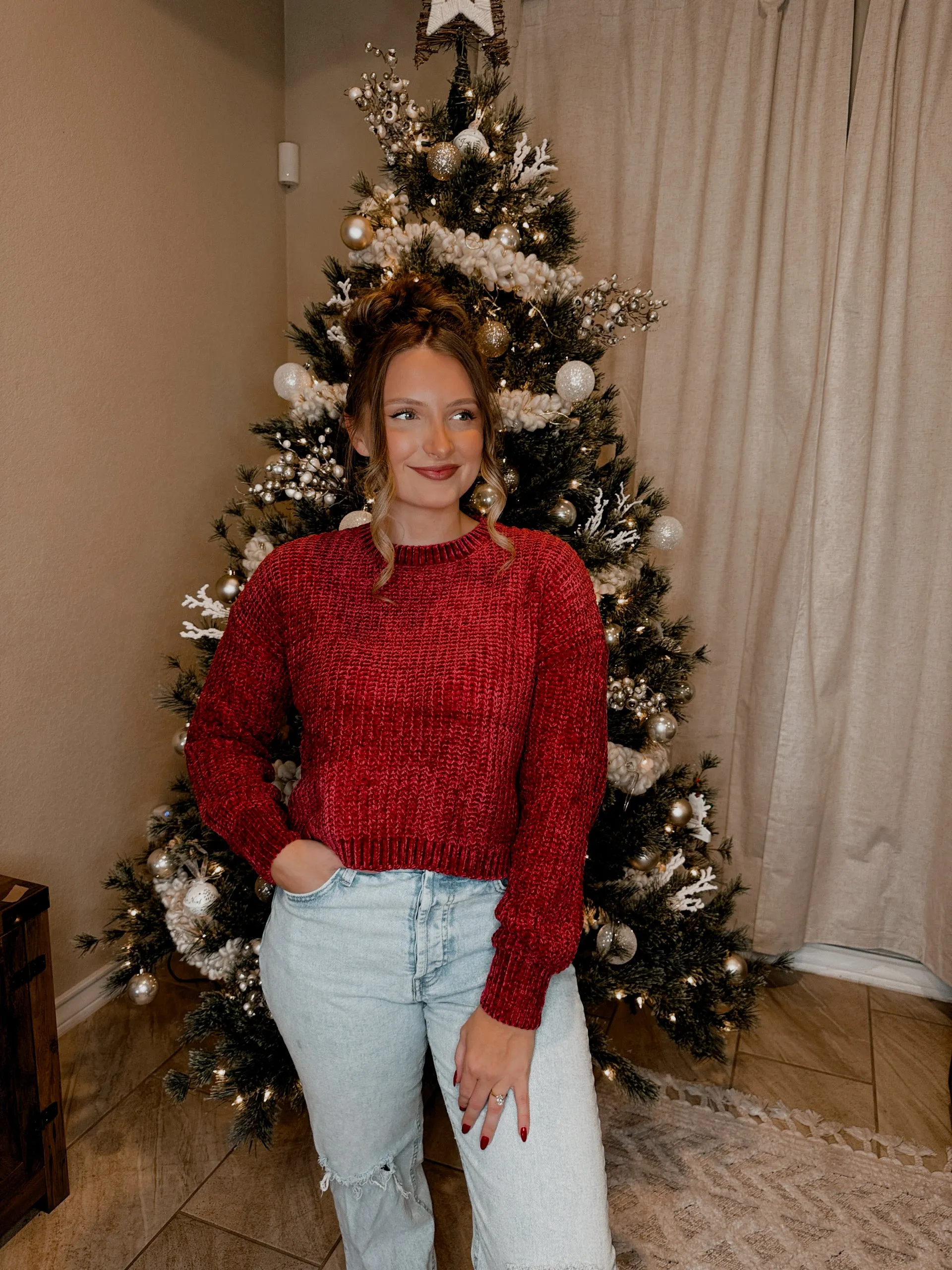 Chenille Knit Sweater - 5 Colors Available