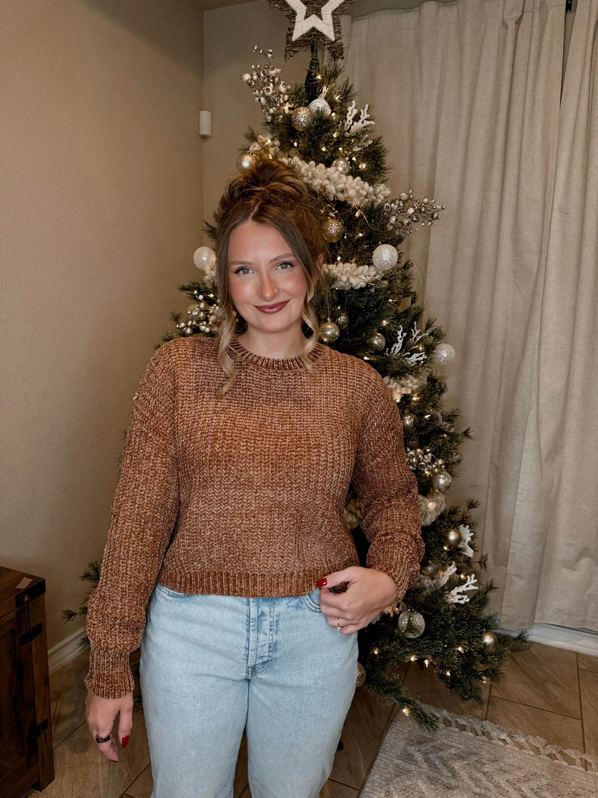 Chenille Knit Sweater - 5 Colors Available