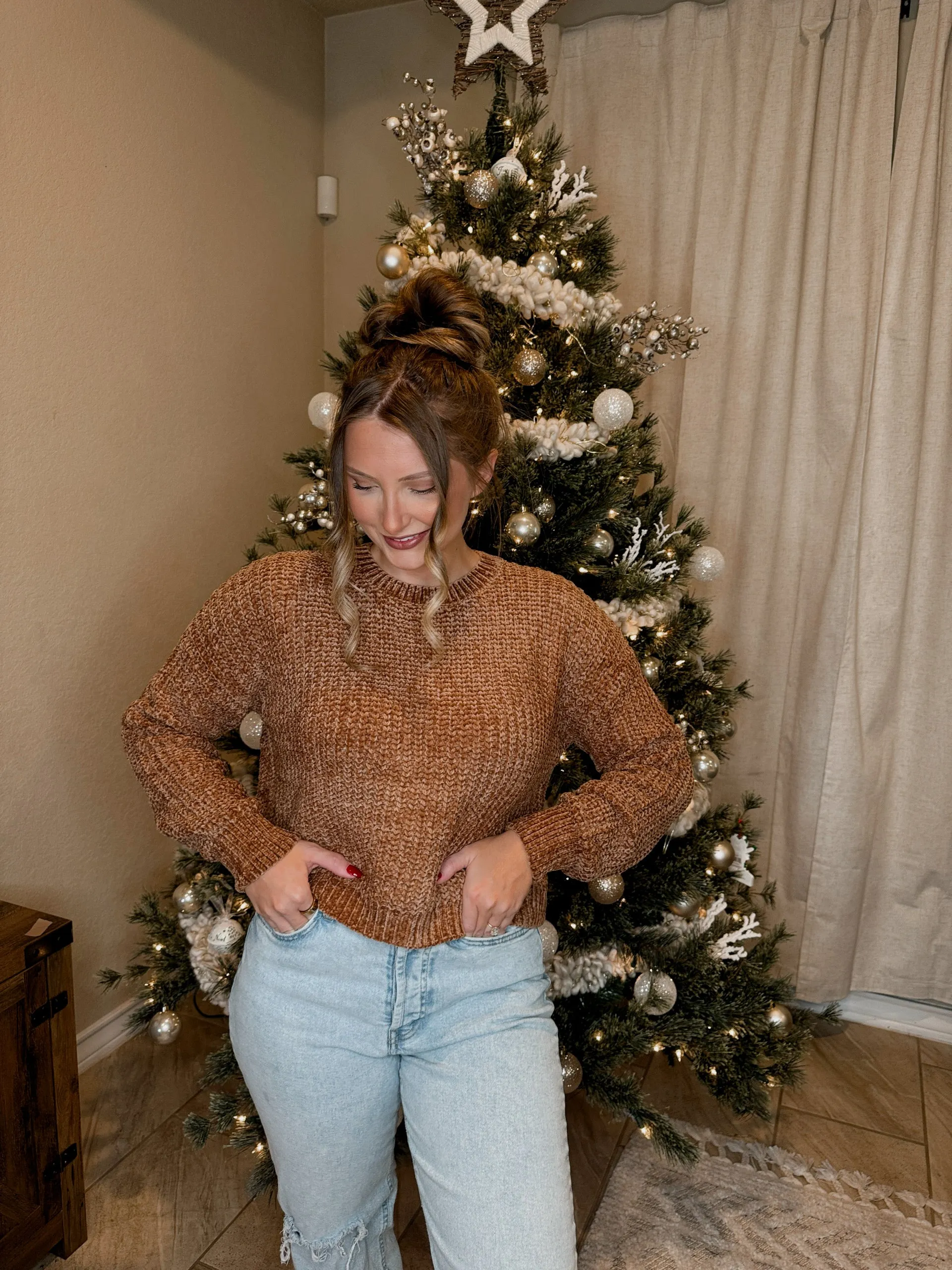Chenille Knit Sweater - 5 Colors Available