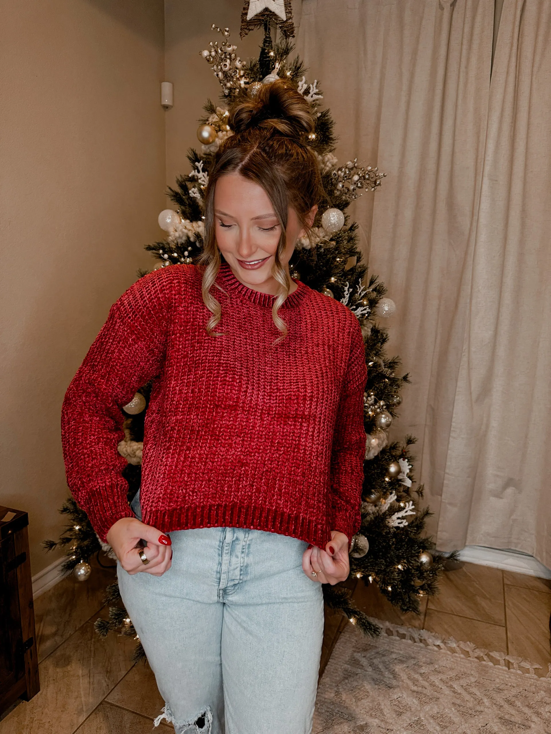 Chenille Knit Sweater - 5 Colors Available